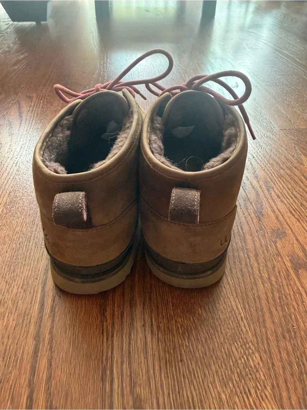 UGG Men’s Neumel Waterproof Wool Lined Brown Chukka Boots Size 10